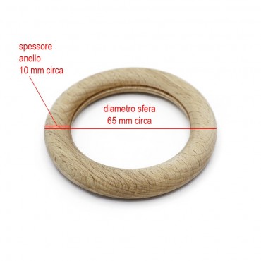 Natural Wood Ring 6.5cm