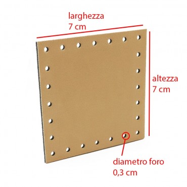 Square Eco leather 7x7...