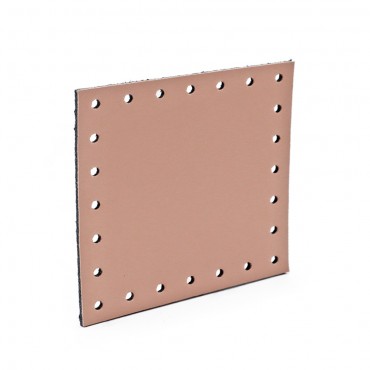 Square Eco leather 7x7 Pale...