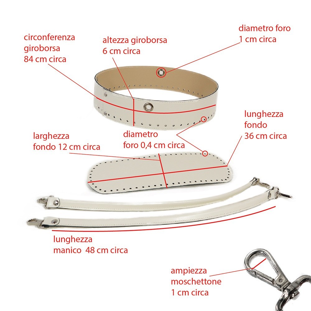 Ensemble de Tour de Sac Blanc Crème