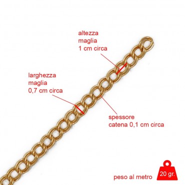 Catena 10x7 parallela Oro Mt1