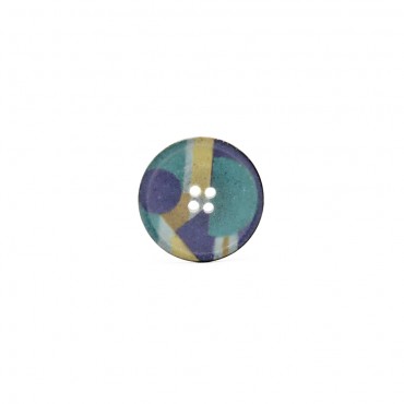 Bottone Mondrian Azzurro mm28 1pz
