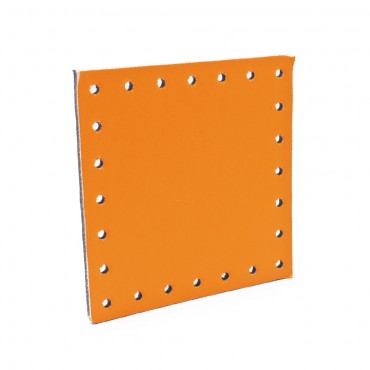 Square Eco leather 7x7 Orange 1pz