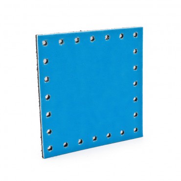Square Eco leather 7x7 Turquoise 1pz