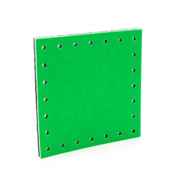 Square Eco leather 7x7 Fluo Green 1pz
