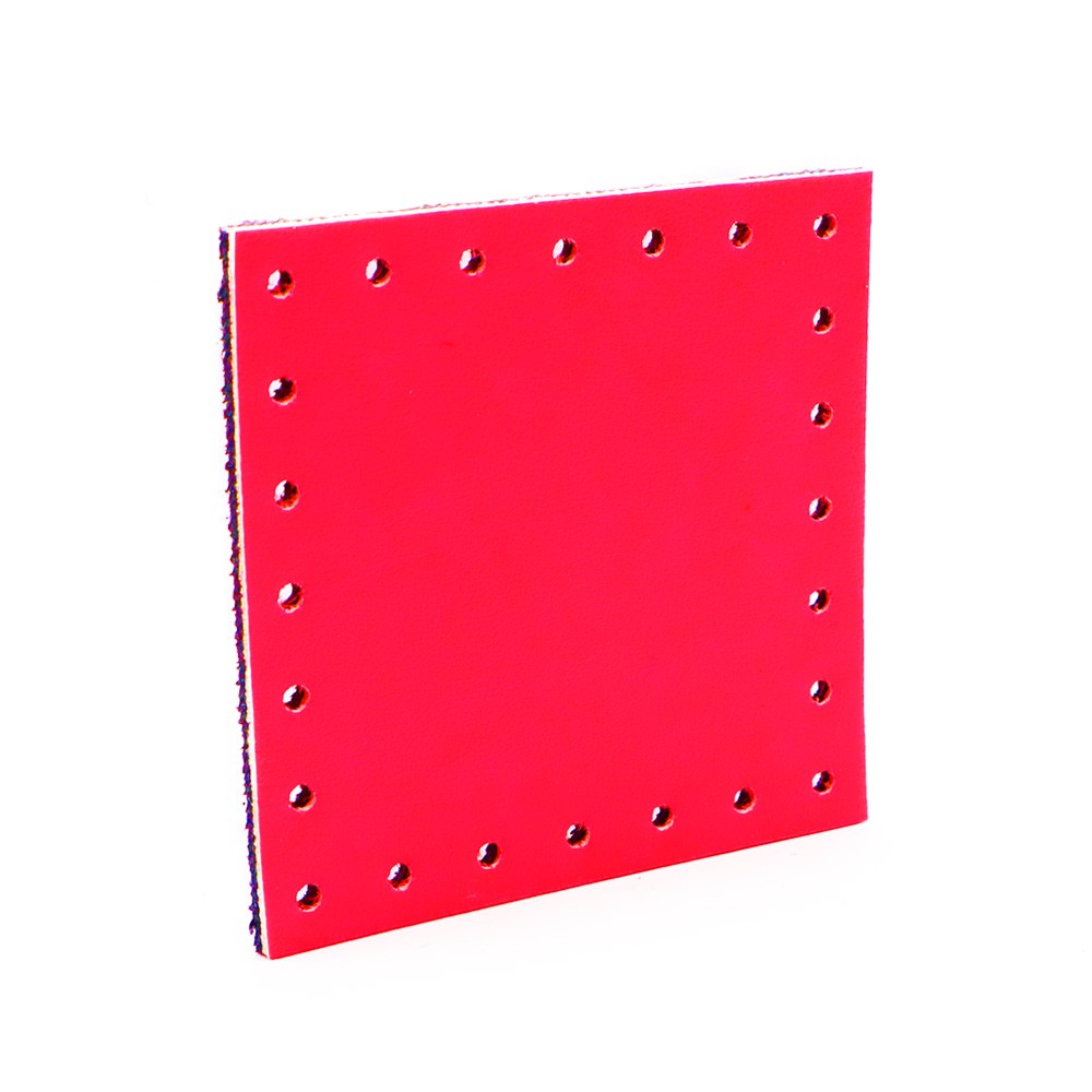 Square Eco leather 7x7 Fluo Fuchsia 1pz