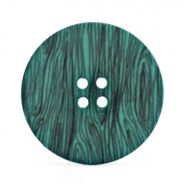 Bouton Madera Turquoise 1pc