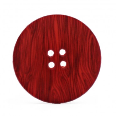 Botón Madera Rojo 1pz