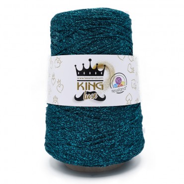 KingLux Teil Turquoise viscose lurex ribbon Grams 250