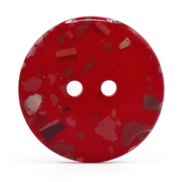 Mosaic Button 20 Red 1pc