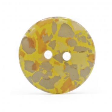 Mosaic Button 15 Yellow 1pc