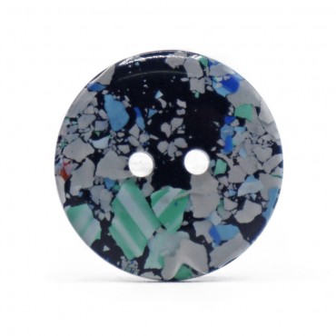 Mosaic Button 15 Black 1pc