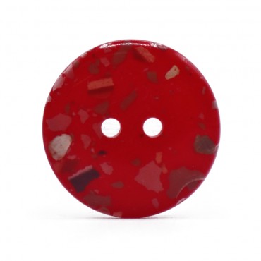 Mosaic Button 15 Red 1pc