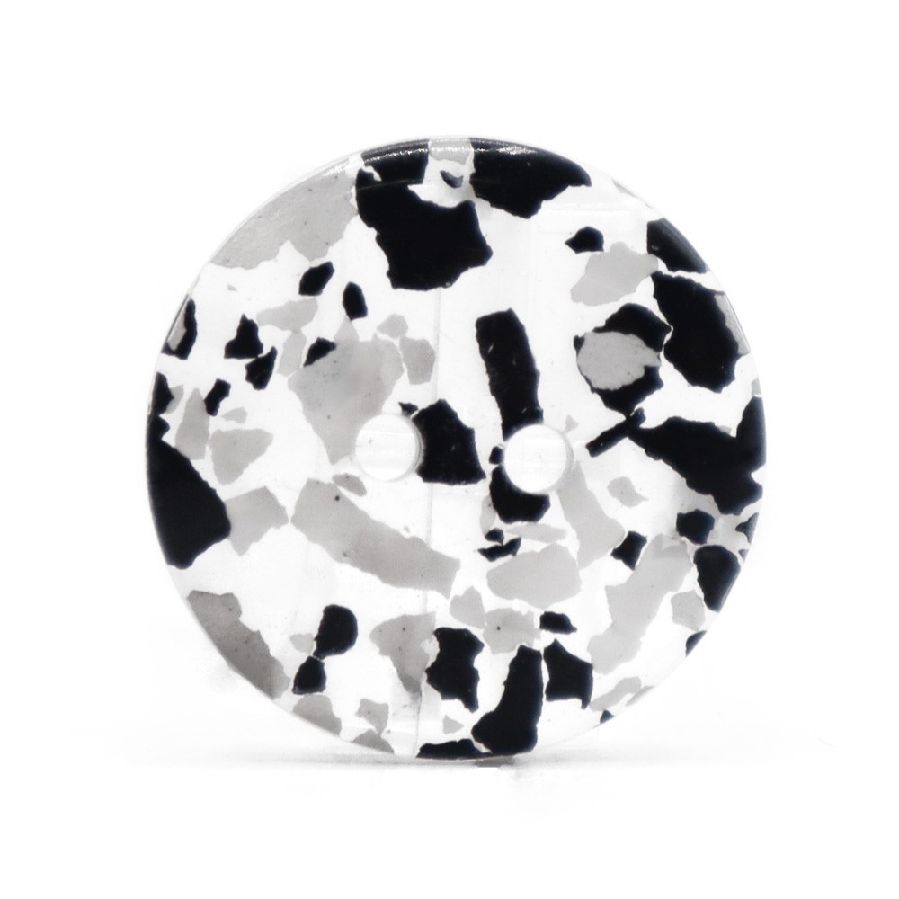 Mosaic Button 15 Transparent Black 1pc