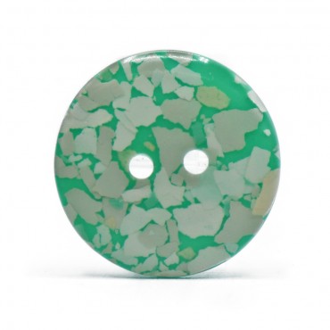 Mosaic Button 15 Green 1pc