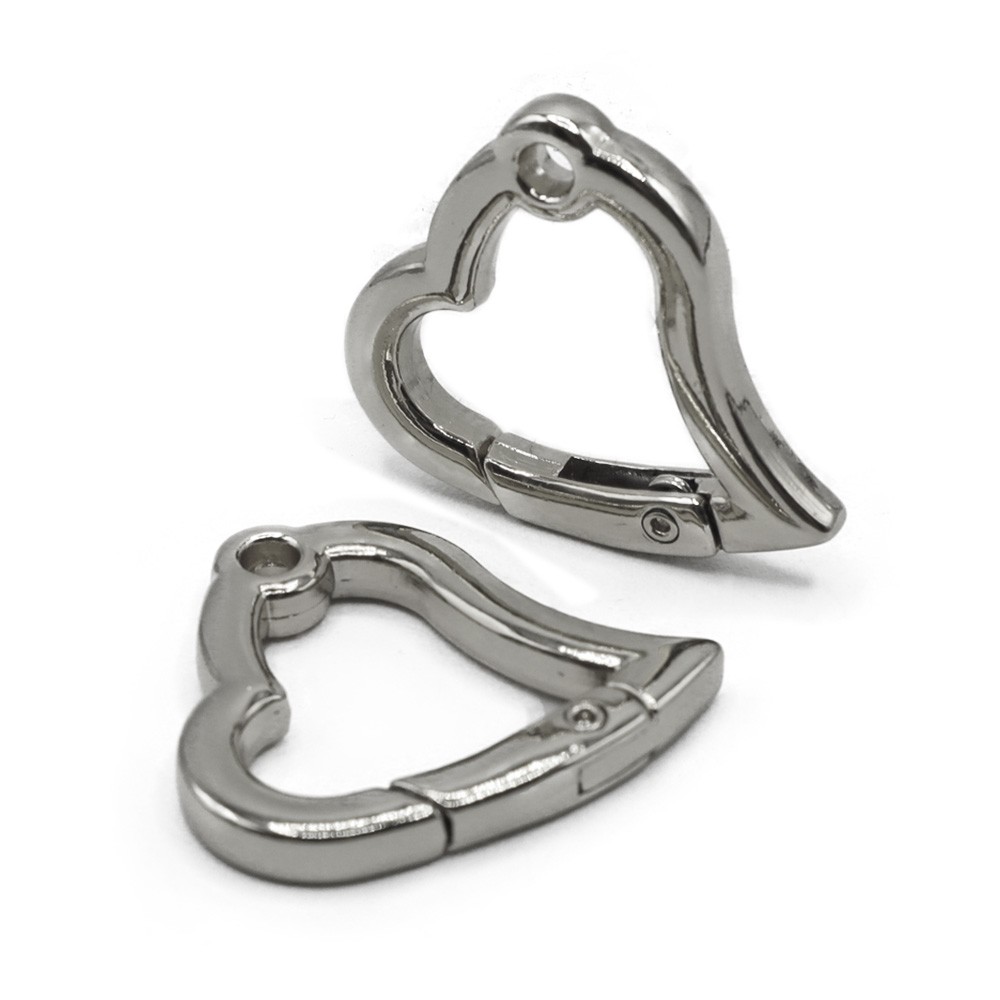 Mosquetones Heart Plata mm21 2pz