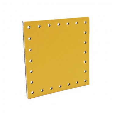 Square Eco leather 7x7 Yellow 1pz