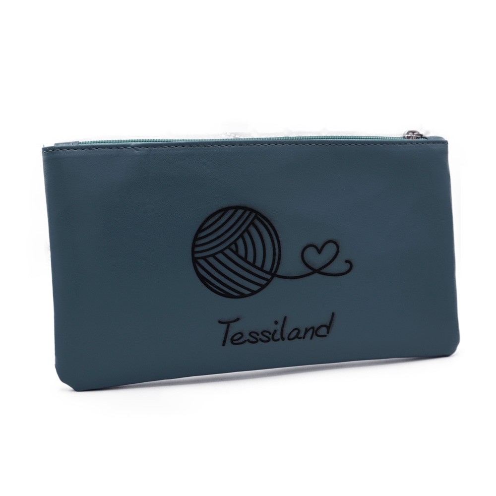 Eco-leather zip clutch bag Customizable Avio