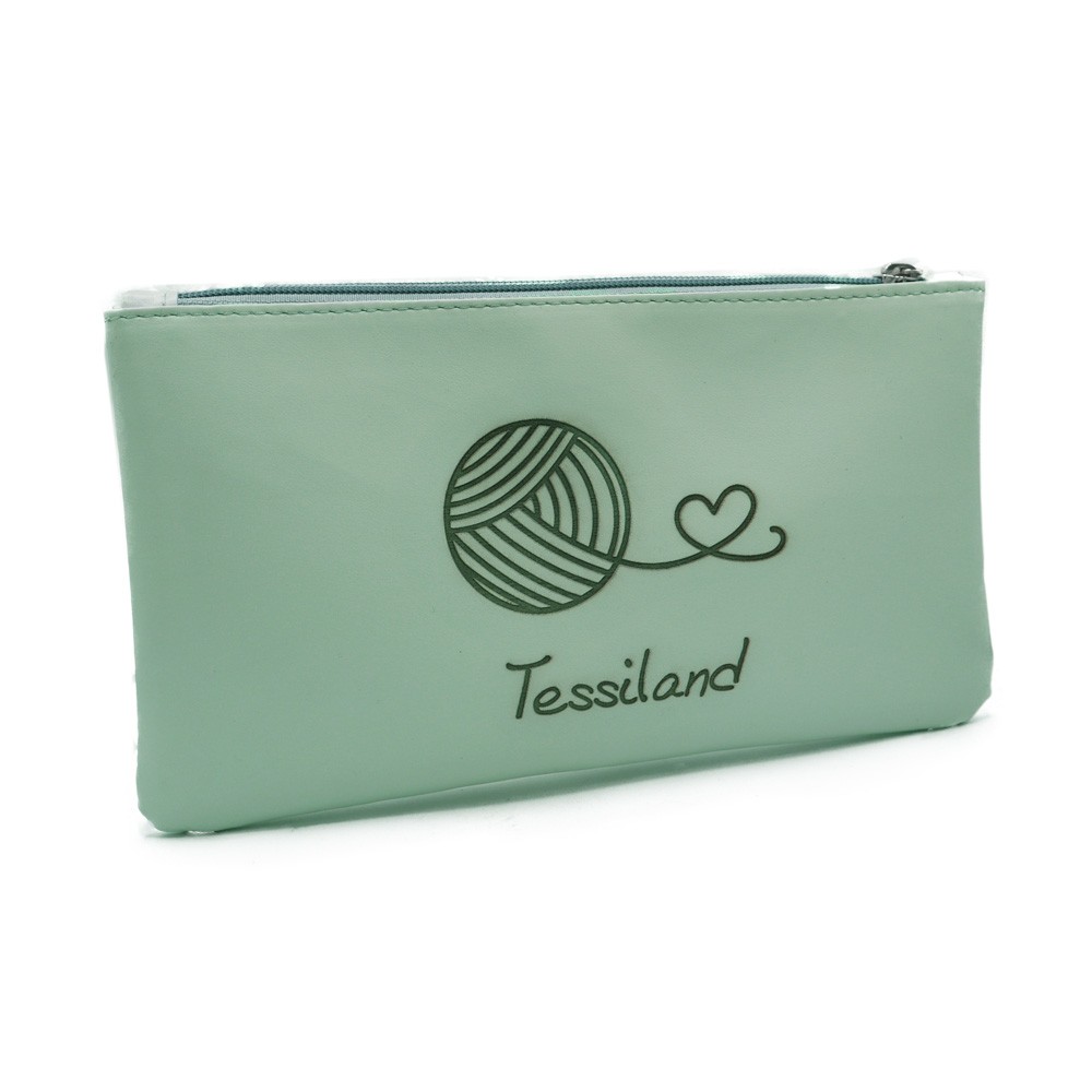 Eco-leather zip clutch bag Customizable Tiffany