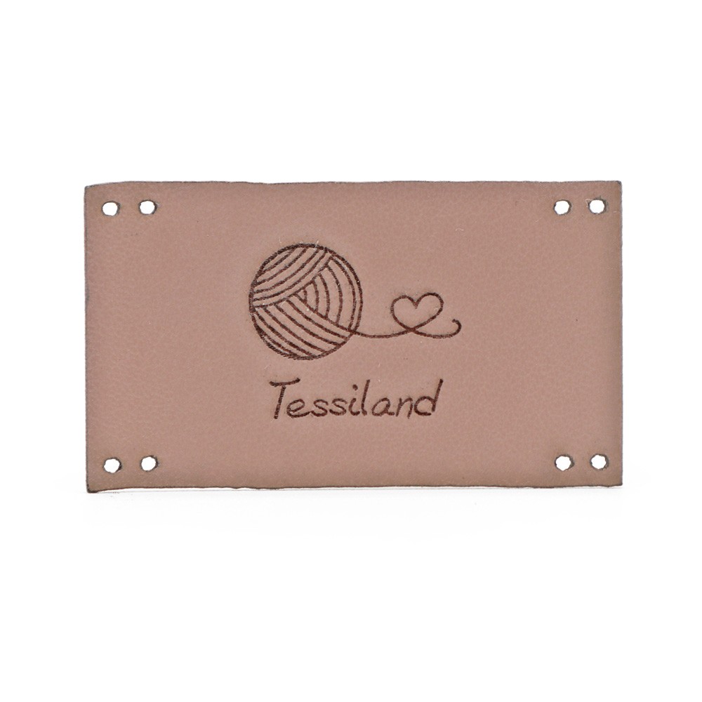 Plaques Personnalisables romantic maxy éco-cuir rose poudré