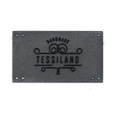 Custom Tags Handmade maxy eco leather Titanium
