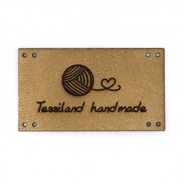 Custom Tags romantic maxy eco leather gold