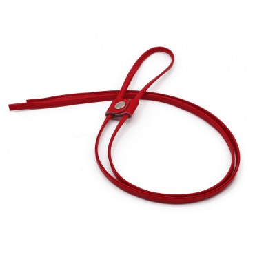 Drawstring eco leather Red