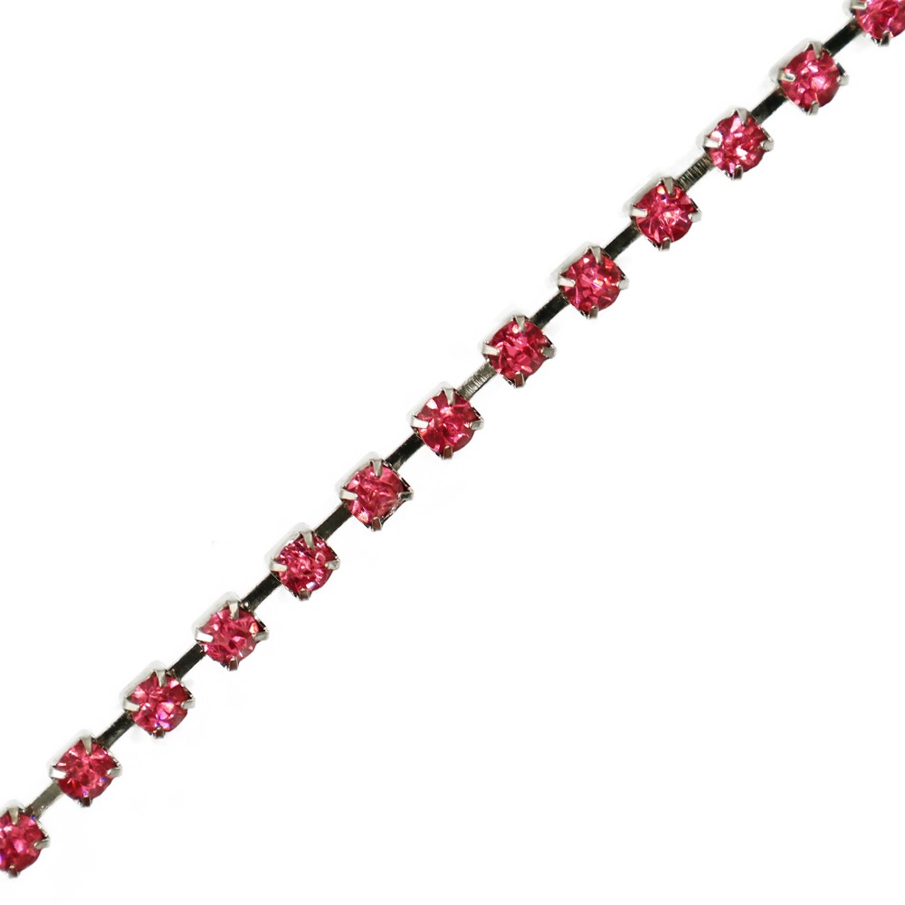 Fils de chaîne de strass 2mm pp24 Rose