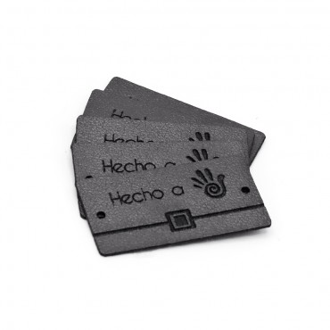 Tags Handmade eco leather Pochette Titanium Spain 5 pz