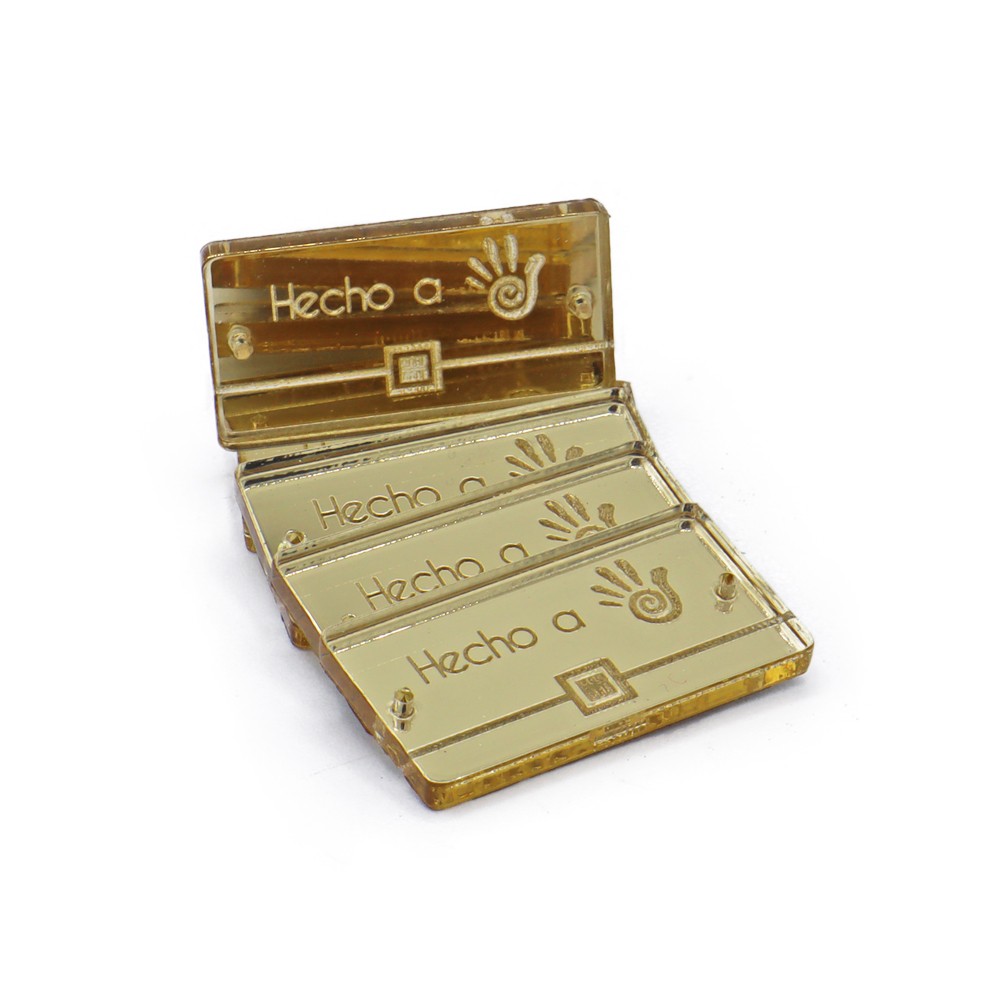 Targhette Plex Specchiato Oro disegno Pochette Spagna-5 pz