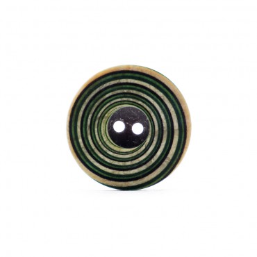 Bottone Cocco Spirale Verde 1pz