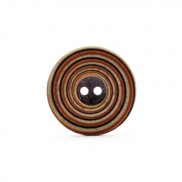 Coconut Button Spiral Orange 1 pc