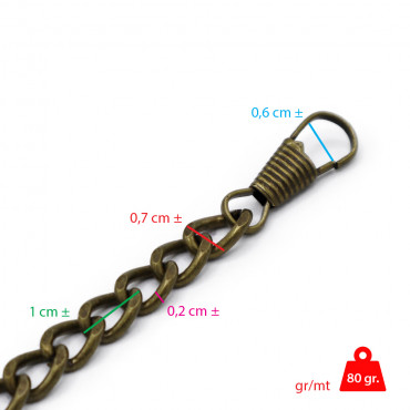 Chain clutch bag Bronze 110 cm