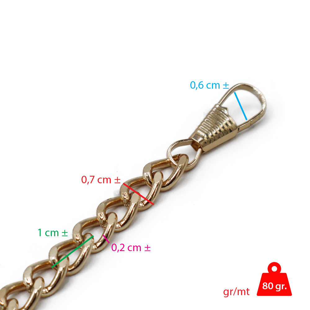 Catena pochette Oro 110 cm