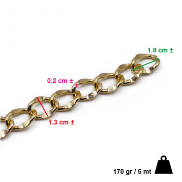 Chain Roll 18x13 Gold Mt5