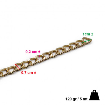 Chain Roll 10x7 Gold Mt5
