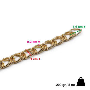 Chain Roll 16x10 Gold Mt5