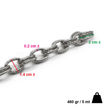 Chain Roll 20x14 Silver Mt5