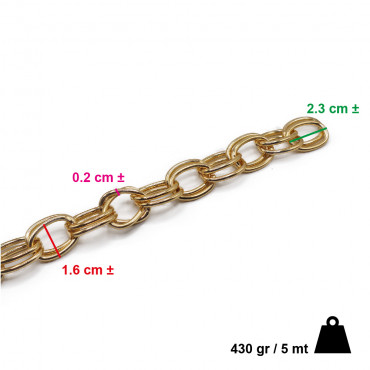 Chain Roll 23x16 Gold Mt5