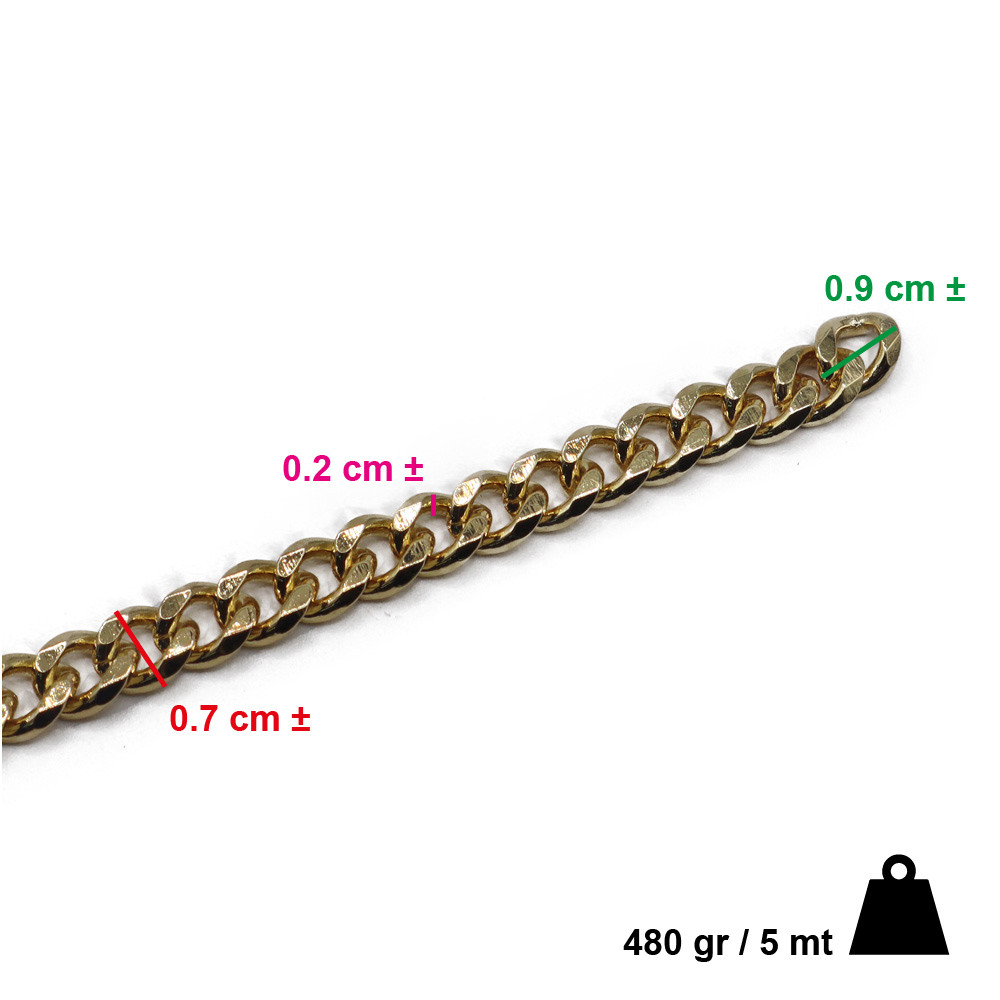 Catena Roll 9x7 Oro Mt5
