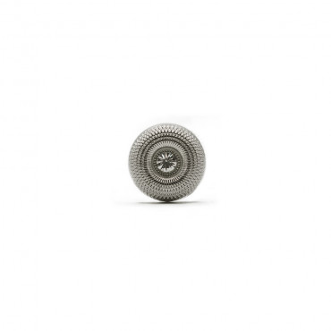 Jewel Button Donut 13x3 Silver