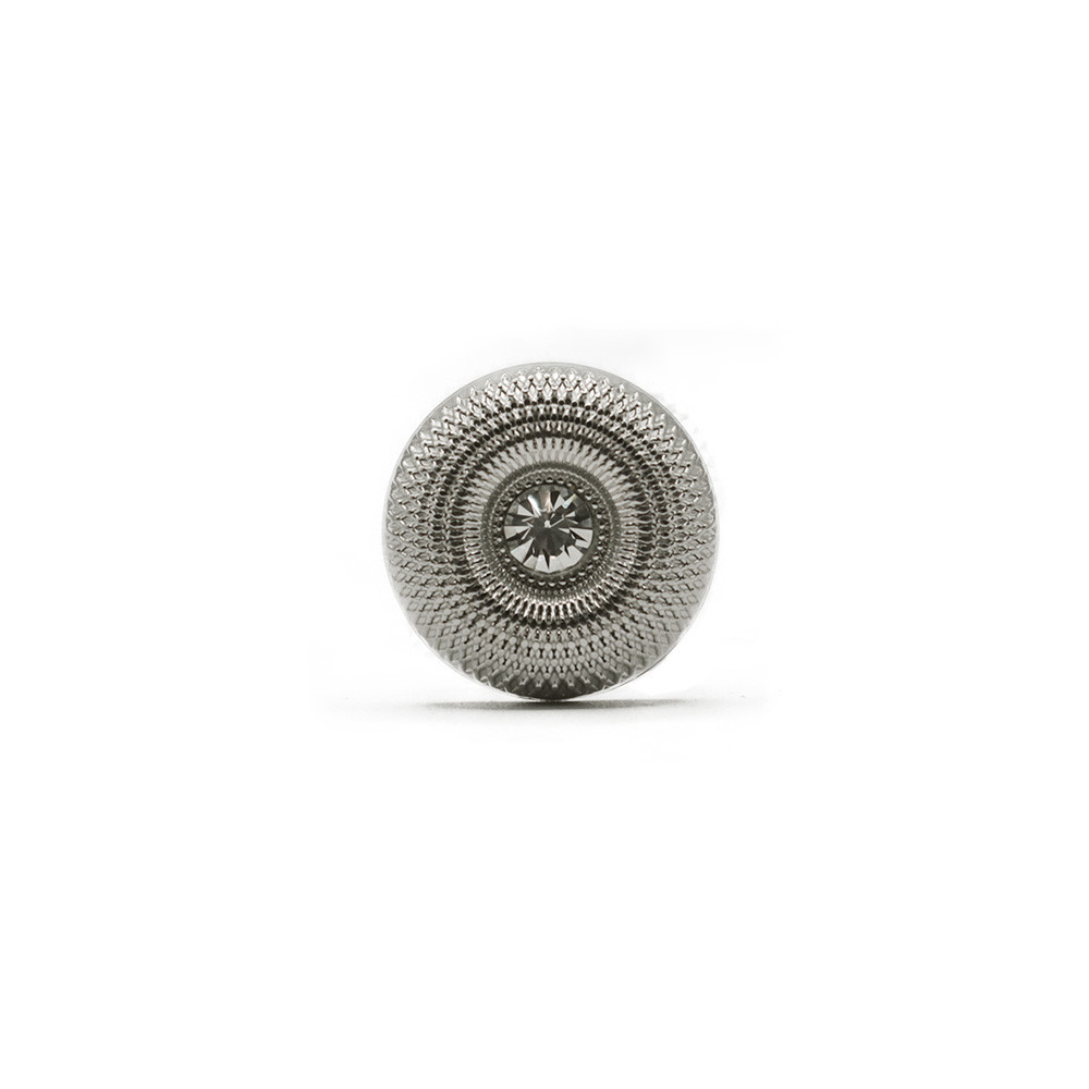 Jewel Button Donut 18X4 Silver