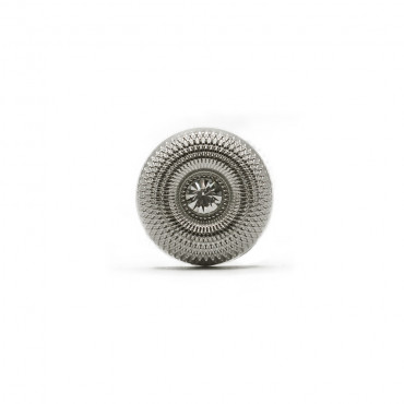 Jewel Button Donut 23X5 Silver