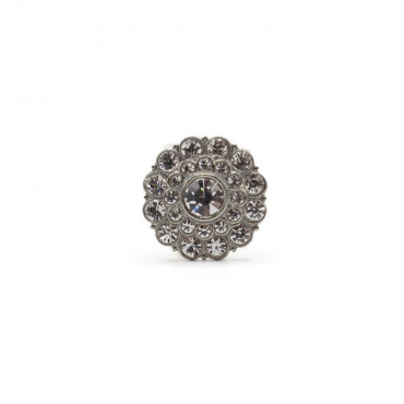 Jewel Button Diana Silver