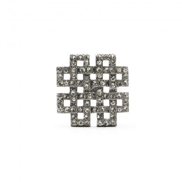 Jewel Button Square 30x4