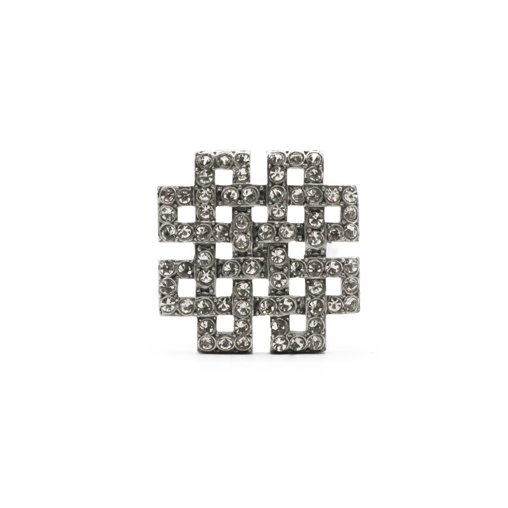 Bottone Square 30x4: Quadrato di Strass per Crochet di Classe