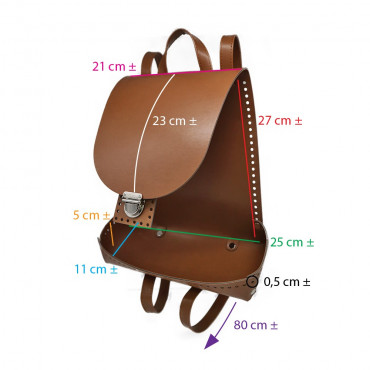 Travel Backpack Set Leather