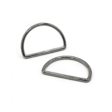 Semicircular Rings Silver 40mm