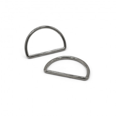 Semicircular Rings Silver 30mm