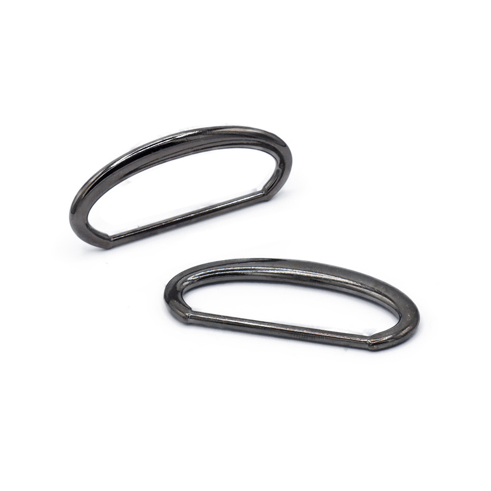 Oval Rings Gunmetal Gray 40 mm
